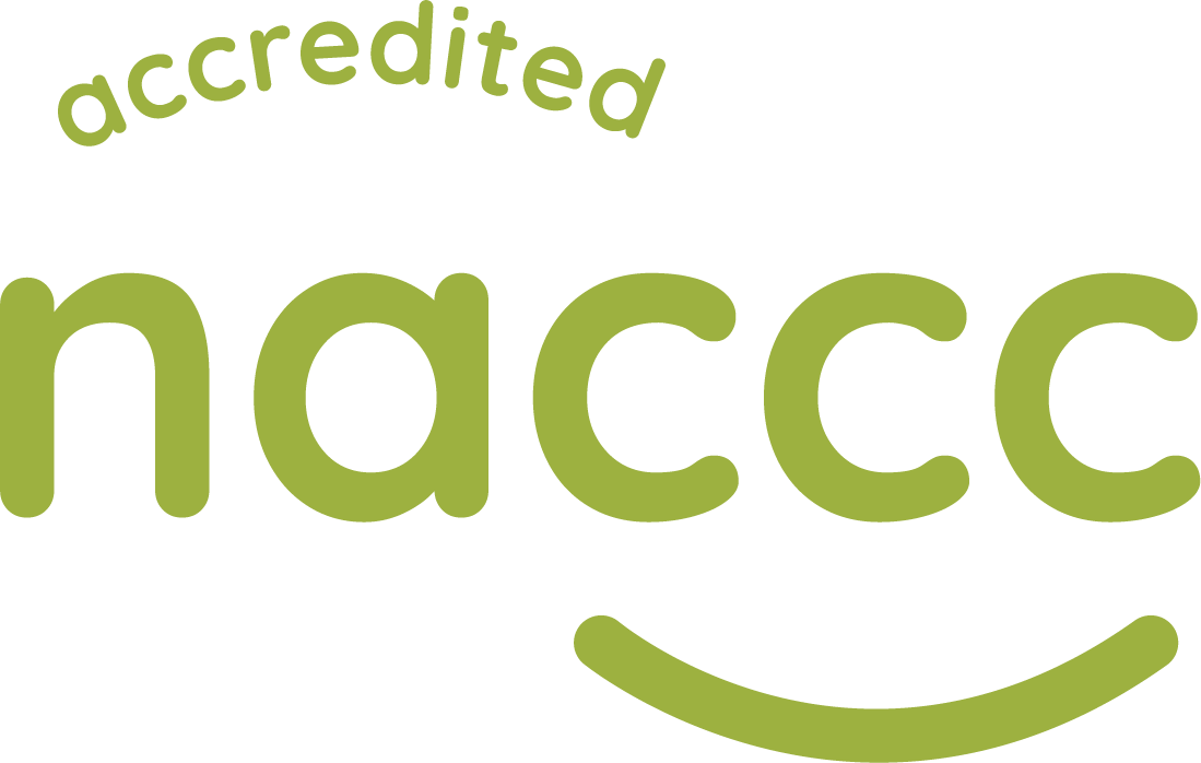 NACCC logo - accredited green